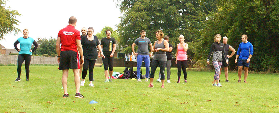 Group Photograph Exercising Knights Fitness