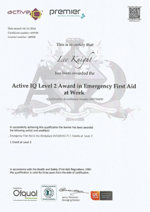 First Aid Certificate